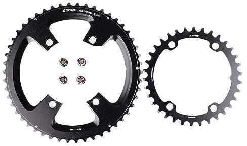 ZHAOQIN Platos para Bicicletas 110bcd Plato Doble Bicicleta de Carretera Redondo 52 36T 53 39T 54 40T 50 34 48 33T Plato De Bicicleta(Round 50-34T)