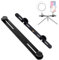 TORMEN Staffa per doppio flash per fotocamera, barra di estensione regolabile per fotocamera DSLR, luce LED (2 pezzi larghi e stretti)