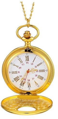 Holibanna Taschenuhr Mit Römischen Ziffern Vintage-mechanische Uhr Unisex-Design Inklusive Aufbewahrungsbox Robustes Und Langlebiges Legierungsmaterial