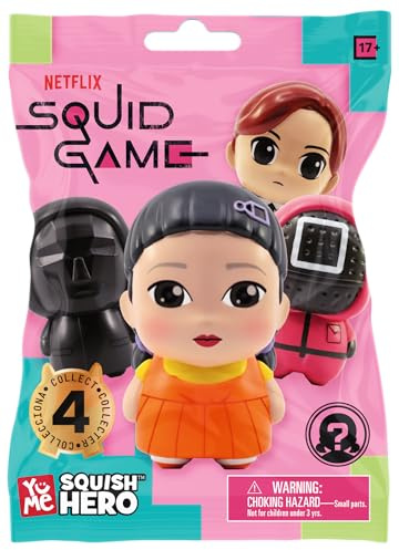 YuMe Squid Game Foam 7,6 cm Minifigur zum Sammeln | Squish Hero Surprise Blind Bag | Offiziell lizenziertes Netflix Merchandise | Geschenk für Kinder, Erwachsene & Serienfans