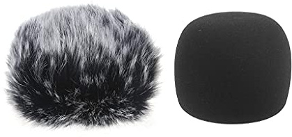 TingHaoO Mini-Mikrofon-Schwamm-Abdeckung, Handmikrofon-Set für Zoom H1 Recorder Mikrofon, Pelz- und Schaumstoff-Ersatzteile, Schaumstofffilter, Öl Bel Ray