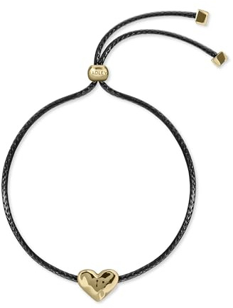 RADLEY Bracelet d'amitié cordon noir avec breloque cœur plaqué or 18 carats