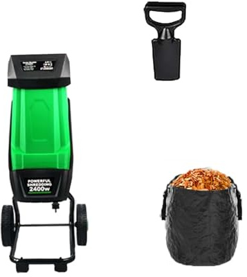 EPIKNOWEE Tritarami da Giardino Domestico 2400W, Potente Cippatore/Biotrituratore Elettrico con Grande Sacco 50L, Trasforma Rapidamente Rami e Foglie in Pacciame Ricco di Nutrienti