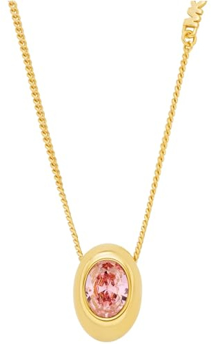 Michael Kors MKJ8627710 Damen Collier Messing Gold rosa Zirkonia 45,5 cm