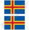 ALAND ISLANDS Flagge Finnland Ahvenanmaa Finnisch 100mm Auto & Motorrad Aufkleber, x2 Vinyl Stickers