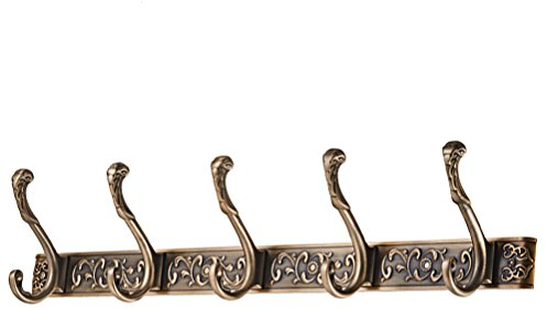 OUNONA Oval Wand montiert Haken Vintage Hakenleiste Garderobe Aufbewahrung Zuhause Veranstalter (Bronze)