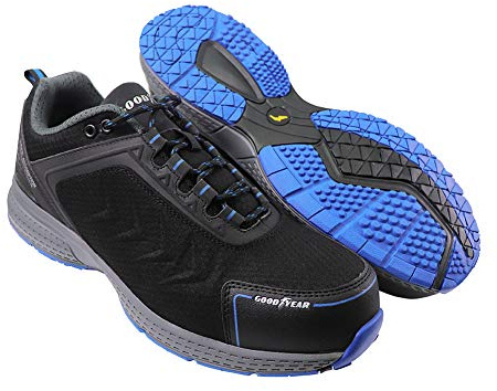 Goodyear Mens Metal Free Water Resistant Safety Shoe Lightweight Composite Toe Flexible Midsole Workwear Trainer S3/SRC/HRO, Black, 7 UK