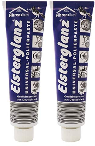 2x 150ml Elsterglanz Original Universal-Polierpaste, Universal-Politur, Poliermittel für alle Gebrauchsmetalle wie Kupfer, Messing, Bronze, Zinn, Nickel, Gold und Edelstahl
