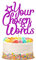 Personalised Cake Topper | Customized Birthday Cake Decorations. Double Sided Glitter Card Text Customized | Birthday or Wedding Party Multicolour Glitter Cake Decoration(Purple)