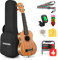 Donner Sopran Ukulele 21 Zoll für Anfänger Kinder Erwachsene Ukulele Starter Kit Mahagonieholz mit Nylon Saiten Hawaii Gitarre DUS200