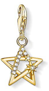Thomas Sabo Damen Charm-Anhänger Stern mit Steinen Charm Club 925 Sterling Silber