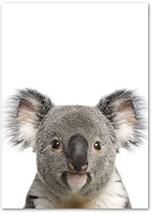 LCSLDW Leinwanddruck Tier Kinderzimmer Wandkunst Leinwand Malerei Nordic Poster Und Drucke Wandbilder Baby Kids Room Decor, Home Decoration, 21X30Cm No Frame