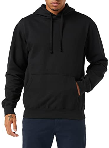 Martes Clothing |2 Pack Mens Plain long sleeve Hoodie Fleece Pull-Over | Soft and comfy Adult Top Sweatshirt Hoodies | Work and longe wear | Non-zip Up | UniSex | 80% Cotton 20% Polyester (Black, XL)