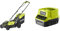 Ryobi OLM1833B 18V ONE+ Cordless 33cm Lawnmower (Body Only) & RC18120 18V ONE+ Compact Charger