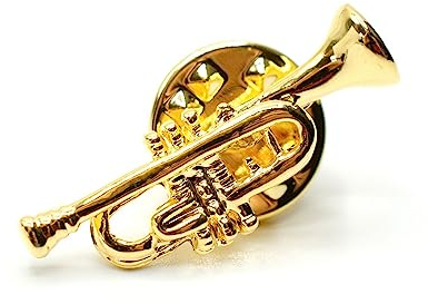 Miniblings Trompete Brosche Pin Anstecker Musik Orchester Trompeter gd MINI - Handmade Modeschmuck I Anstecknadel Button Pins