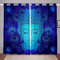 LKCD Verdunkelungsvorhang Mit Ösen - Buddha Statue Asiatische Kultur Thema Religiöser Glaube 150X166Cm 2 Stück Großer Vorhang Für Das Wohnzimmer, Raumteiler, Gardinen, Blickdichter Vorhang