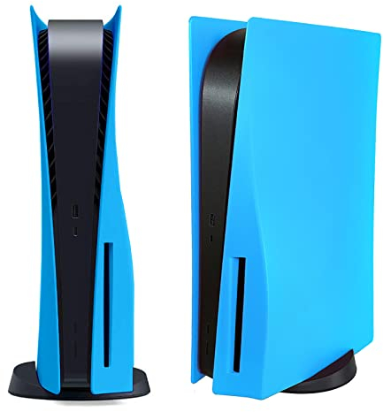 Disc Edition Face Plates Cover Skins Shell Panels for PS5 Console, Accessories for PlayStation 5 Protective Replacement Faceplates Dustproof Anti-Scratch (Starlight Blue)