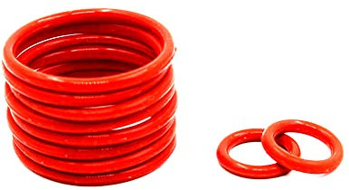 30 pcs Rot Siliziumring Silikon O Ring 1mm Dicke Gummi-Ringdichtung O Ring Waschmaschine,9x7x1mm