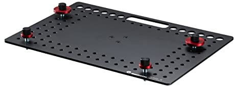 Manfrotto TetherGear Laptop Deck, 4,8 mm Dicke, Leichte Aluminium-Laptop-Halterung, 46 cm x 31 cm, Cheese Plate Style, Anti-Rutsch-Halterung und Kabelmanagement, MLTSA4301B