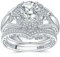 JewelryPalace Vintage Schmetterling 1.5ct Zirkonia Promise Ring Damen, Verlobungsringe Silber 925 Liebe Herz für Frauen, Bogen Hochzeitsringe Trauringe Ehering Simulierter Diamant Set Band Schmuck 49