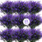 24 Bündel künstlicher Lavendelblumenstrauß, künstlicher Lavendel, UV-beständig, für den Außenbereich, künstliche Sträucher, Blumen, Kunststoff, grüne Sträucher für Garten, Box, Dekoration (lila)