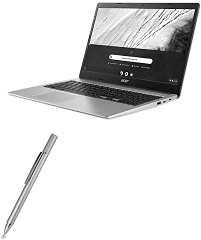 BoxWave Stylus Pen Kompatibel mit Acer Chromebook 315 (CB315-3HT) - FineTouch Kapazitiver Stylus, Super Präziser Stylus Pen für Acer Chromebook 315 (CB315-3HT) - Metallic Silber