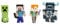 Minecraft 2.5 4-Pack Collectible Die-Cast Figure, Toys for Kids and Adults