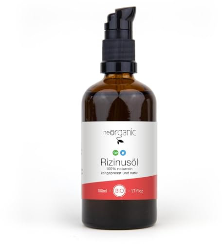NeoOrganic® BIO Rizinusöl (Ricinus Communis Seed Oil) – 100% naturreines schonend kaltgepresstes BIO-Öl – 100ml