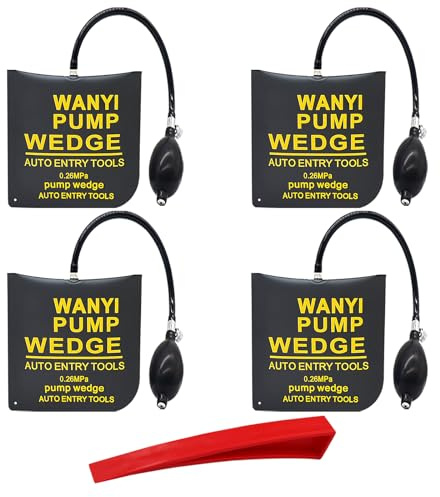 WANYI 4 Stück Montagekissen luftkissen Air Wedge Pump luftkissenheber hebekissen hebekissen für möbel türfutter montageset, Belastung bis 300 kg (4 Platz)
