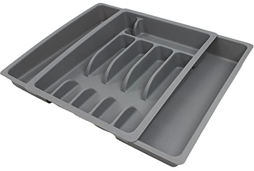 Range-couverts réglable extensible pour caravane, camping-car, camping, caravane, bateau - Gris