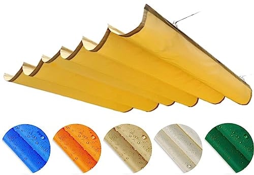 All'aperto Impermeabile Retrattile Vela Parasole, Filo Scorrevole Onda Copertura Del Baldacchino Con Kit Di Montaggio Per Patio Giardino Giardino Dietro La Casa Ponte Pergola