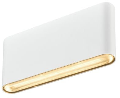 SLV OVAL 18 UP/DOWN | Wandaufbauleuchte, Außenleuchte, Außenbeleuchtung von Wänden und Hauseingang | 2700/3000K, 10W, weiß