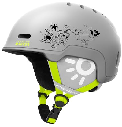 OutdoorMaster Kids Ski Helmet for Boys, Girls & Youth - Snowboard Helmet With Durable PC Shell, Protective EPS Foam & 12 Cooling Vents - Dial Fit Snow Sport Helmet, Certified for Snowboarding