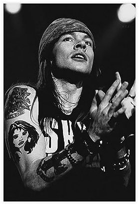 TONFON Axl Rose Amerikanische Sängerin Schlafsaal Schlafzimmer Kunst Retro Dekor Wandposter Leinwand Poster Wandkunst Dekor Druck Bild Gemälde für Wohnzimmer Schlafzimmer Dekoration ungerahmt 30 x 45
