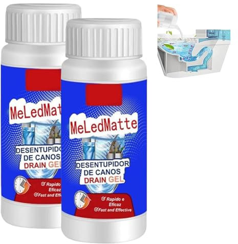 Powerful Pipe Dredging Agent, Sink Drain Cleaner, Portable Powder Cleaning Tool Super Clog Remover Powder Agent, Touch Free Fizzy Foam Toilet Cleaner for Toilet, Sewage Pipes (2pcs)