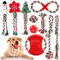 Kapetgo 10 Stück Weihnachts-Hundespielzeug für Welpen, Kauspielzeug Mit Seilspielzeug, Interaktives und Quietschendes Spielzeug für Kleine, Mittelgroße Hunde