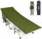 OVERMONT Klappbar Übergroß Feldbett für Erwachsene - Campingbett 190 x 71 x 36 cm - bis 250kg Belastbar - 2400D Oxfordgewebe mit Seitentasche Tragetasche für Camping Garten Büro Gästebett