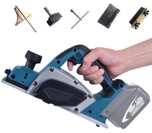 Pialla elettrica a batteria, 3200 giri/min, batteria con una sola mano, piallatrice elettrica per legno, con interruttore autobloccante per la lavorazione del legno, 0 ~ 4 mm