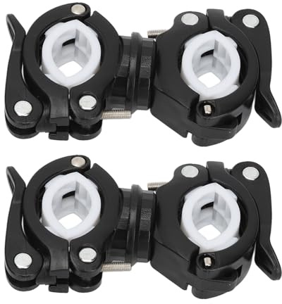 Cane Holder for Wheelchair, Cane Holder for Elderly Walker, Mobility Scooter, 360 Degree Rotation Walking Stick Cane (Black White)