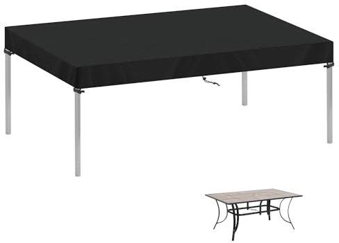 SIMPHAUS Housse Protection Plateau Table Exterieure 200x100x15cm Housse Exterieure Mobilier Jardin 420D Tissu Oxford Housse Table Jardin Rectangulaire Bache Exterieur Impermeable pour Table de Jardin