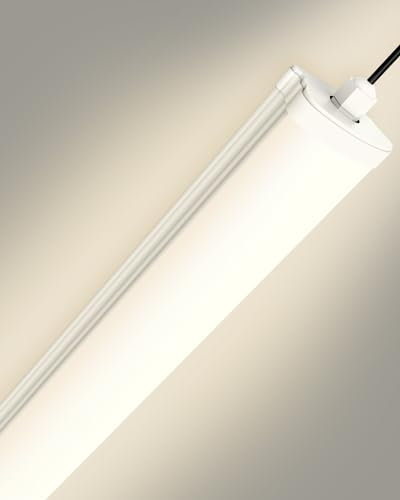 Sararoom 115cm Neon LED 40W Réglette LED Light - 4000lm 4500K Blanc Neutre Plafonnier LED Lampe - étanche IP65 pour Garage, Hôtels, Bureaux, Centres de Bain,Ateliers