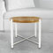 Couchtisch Sioux ø55cm Beistelltisch Wohnzimmer Tisch rund Metall Farbe Tabacco - White