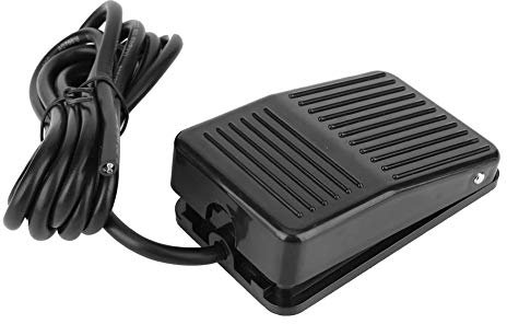 Interrupteur au Pied momentané, Conception Antidérapante, étanche IP67, 10A, 250vac, Interrupteur à Pédale avec Mémoire Mécanique Réglable (Longueur de ligne 2 mètres)