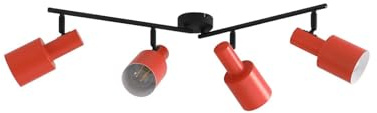 Lindby Strahler Ovelia (Modern) in Gelb aus Metall (4 flammig, E27) - Deckenlampe Deckenleuchte Lampe Spot Wohnzimmerleuchte