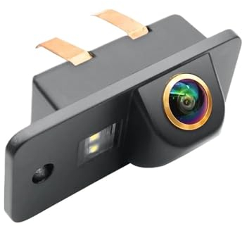 HABRAT Auto Rückfahrkamera 180 Grad HD CCD 1080 Rückfahrkamera Für A3 S3 8P A4 S4 A5 S5 A8 S8 A6 C6 RS6 Q7 2001-2011 Kennzeichenbeleuchtung wasserdichte Rückfahrkamera, LGTZX