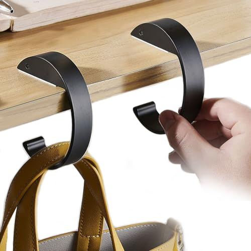 KISOY C-förmiger Haken für den Tisch (C-Form (2 schwarz))