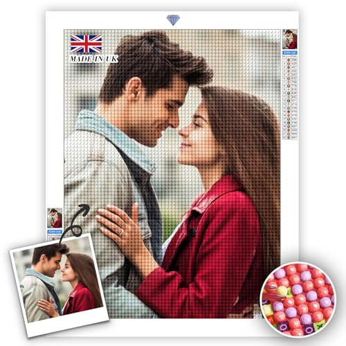 UM UPMALL Diamond Painting Eigenes Foto - Benutzerdefiniertes Diamond Painting Set, Personalisiert Diamond Painting Kunstwerk nach Maß für Wohnkultur, 40x60 cm