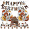 Rennpferd, Cowboy-Stil Geburtstag Party Dekoration Set, Wild Sports Birthday Scene Setup, enthält Pferd Ballons + Banner + Kuchen Dekoration