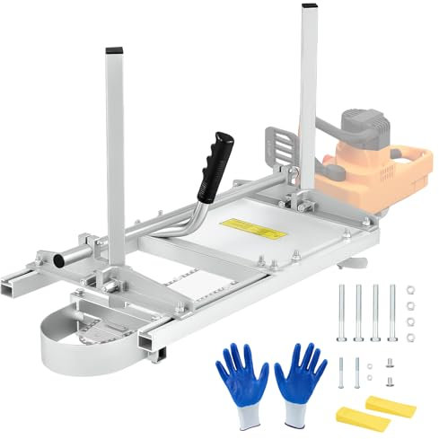 ZELCAN Portable Planking Mill, 36cm to 61cm Chainsaw Mill, Wood Lumber Cutting Sawmill with Guide Bar, Aluminum Steel Chainsaw Mills for Woodworkers Builders (14 to 24”)