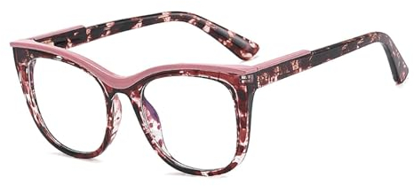 PZEOB Fake Brille Brillengestelle Stilvolle runde Brillengestelle mit Anti-Blaulicht-Gläsern Brillengestelle Das perfekte Brillenzubehör perfekte Übereinstimmung